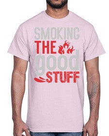 smoking the good stuff 404#- bbq- Cotton Tee