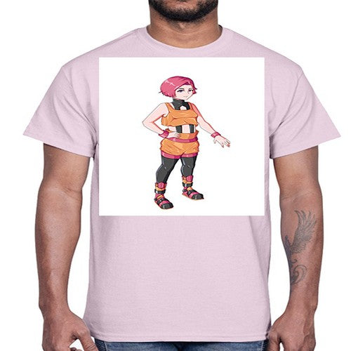 street girl wear orange outfit16#- anime- Cotton Tee