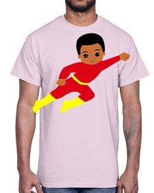 super kid 4#- black boys or men- Cotton Tee