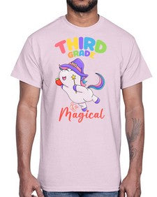 third Grade is Magical Unicorn 962#- third grade- Cotton Tee