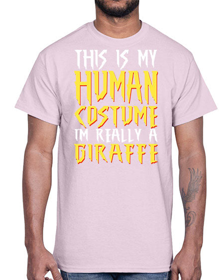 this is my human costume im really a giraffe- giraffee- Cotton Tee