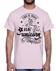 this is what a real unicorn black 436#- unicorn- Cotton Tee