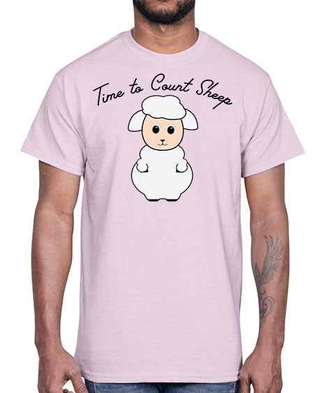 time to count sheep- sheep- Cotton Tee
