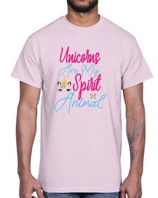 unicorns are my spirit animal 526#- unicorn- Cotton Tee