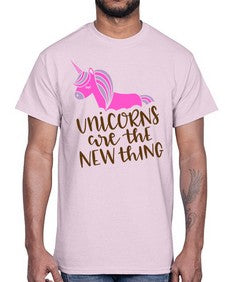 unicorns are the new thing 529#- unicorn- Cotton Tee