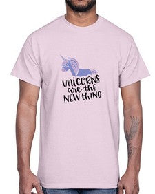 unicorns are the new thing 531#- unicorn- Cotton Tee