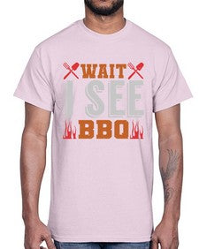 wait i see bbq 457#- bbq- Cotton Tee