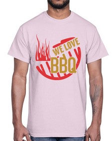 we love bbq 459#- bbq- Cotton Tee
