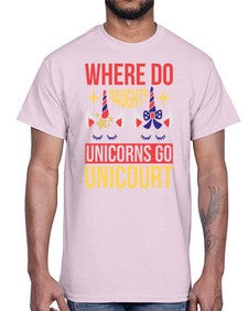 where do naughty unicorns go unicourt 556#- unicorn- Cotton Tee