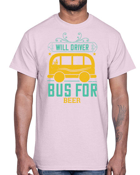 will driver bus for beer Style 1644#- Bus Driver- Cotton Tee