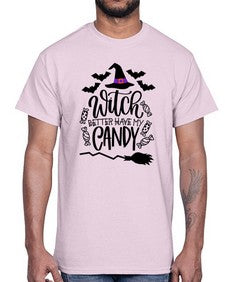 witch better have my candy 17#- witch- Cotton Tee