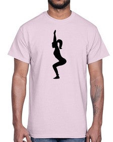 yoga pose  642#- yoga- Cotton Tee