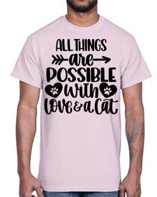 All Things Are Possible Style 75#- cats- Cotton Tee
