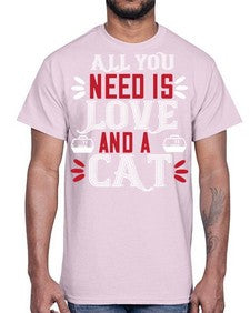 all you need is love Style 27#- cats- Cotton Tee