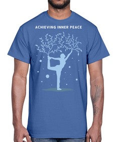 Achieving Inner Peace 102#- yoga- Cotton Tee