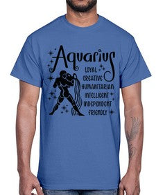 Aquarius 64#- aquarius- Cotton Tee