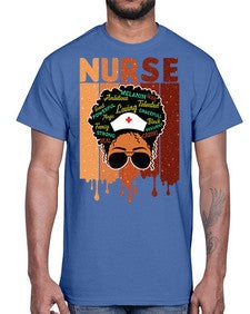 Black Nurse African Melanin Juneteenth 22#- black juneteenth- Cotton Tee