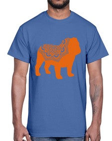 BulldogMandala 281#- mandala- Cotton Tee