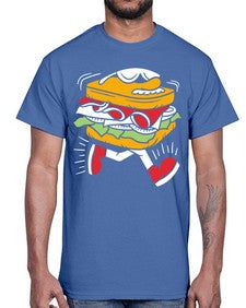 Burger 1#- cartoon food- Cotton Tee