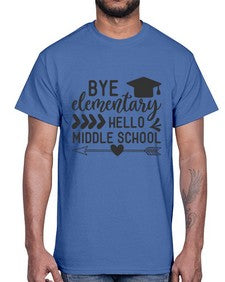 Bye elementary hello middle school 31#- eighth grade- Cotton Tee