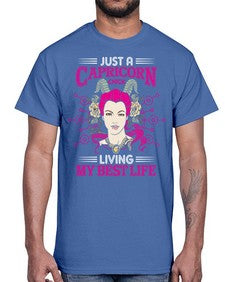 Capricorn chick 193#- capricorn- Cotton Tee