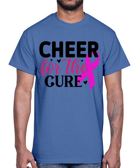 Cheer for the Cure 28#- breast cancer- Cotton Tee