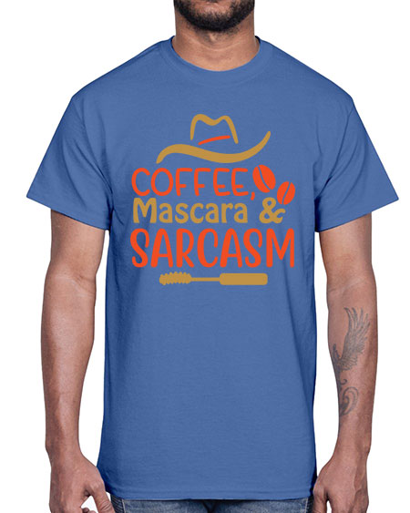 Coffee Mascara Sarcasm 21#-  fashion- Cotton Tee