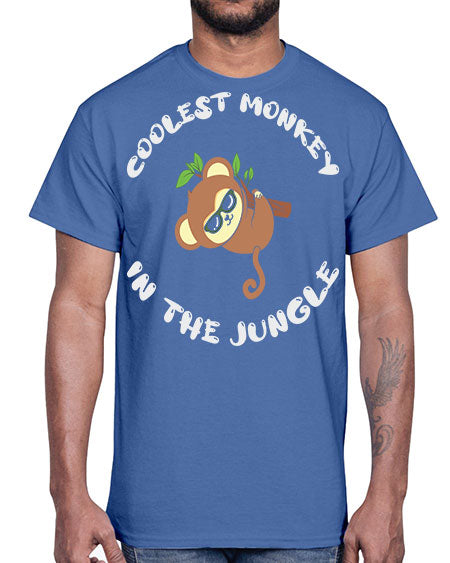 Collest Monkey in the Jungle 3#- monkey- Cotton Tee