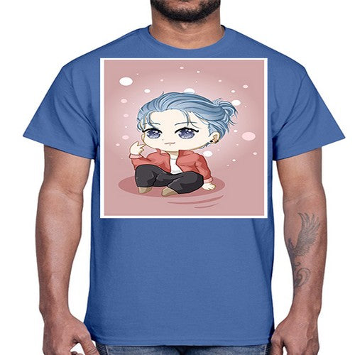Cute little boy silver hair 78#- anime- Cotton Tee