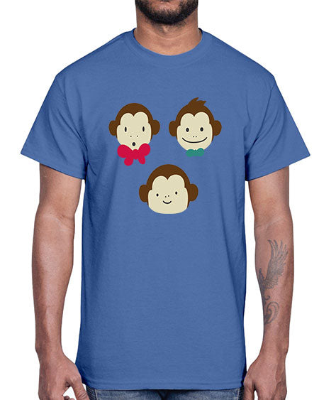 Cute_little_monkeys_5425- monkey- Cotton Tee
