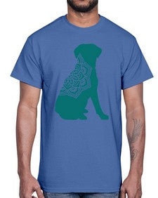 DogMandala 381#- mandala- Cotton Tee