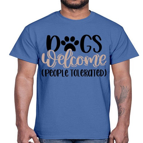 Dogs Welcome Style 21#- dogs- Cotton Tee