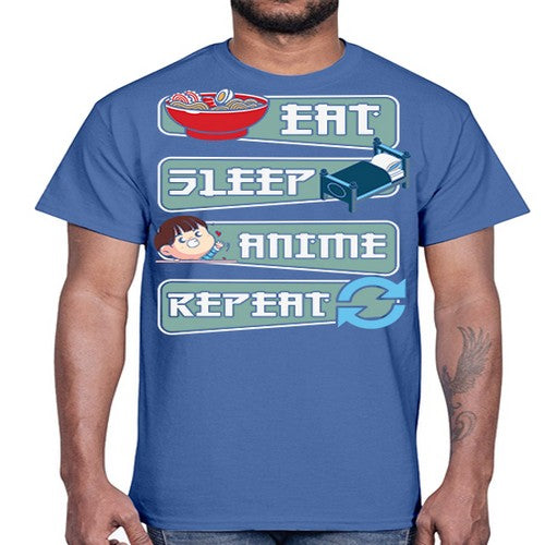Eat Sleep Anime Repeat Anime Manga 227#- anime- Cotton Tee