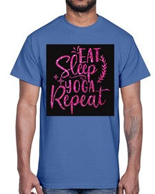 Eat Sleep Yoga Repeat  207#- yoga- Cotton Tee