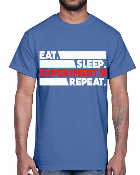 EatSleepExperimentRepeatScientistSkinite Scientist Skinite 274#- general science- Cotton Tee