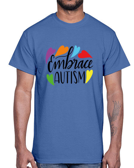 Embrace autism 485#- autism- Cotton Tee