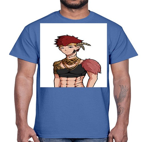Forest tribal boy 67#- anime- Cotton Tee