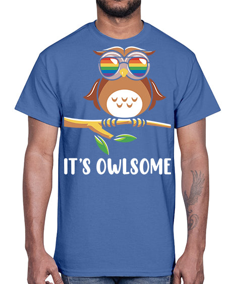 Funny Owl Gift Im Owlsome A TurtleRabbit 7#- owl- Cotton Tee
