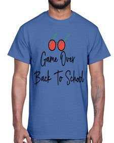 Game Over Back To School one hundred 218#- general school- Cotton Tee