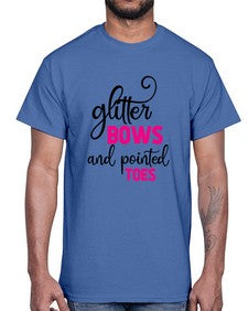 Glitter bows and pointed toes 127#- ballet- Cotton Tee
