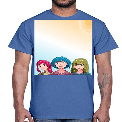 Happy three friend 20#- anime- Cotton Tee