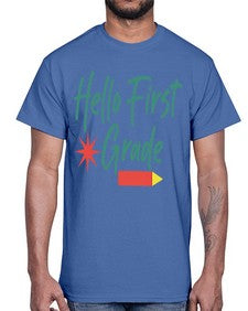 Hello First Grade 277#- first grade- Cotton Tee