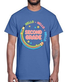 Hello second Grade Pencil 328#- second grade- Cotton Tee