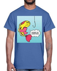 Hooked on Something 534#- art pop art- Cotton Tee