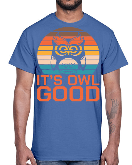 Its Owl Good Retro Owl A TurtleRabbit 10#- owl- Cotton Tee