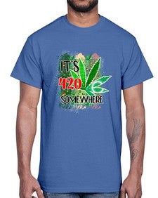 Its Somewhere 670#- marijuana- Cotton Tee