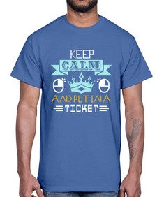 Keep calm and put in a ticket 28#- computer- Cotton Tee