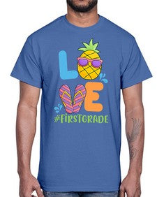 LOVE first Grade Summer Pineapple 515#- first grade- Cotton Tee
