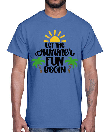 Let The Summer Fun Begin Style 35#- summer- Cotton Tee