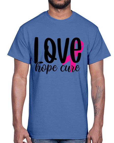 Love Hope Cure 13#- breast cancer- Cotton Tee